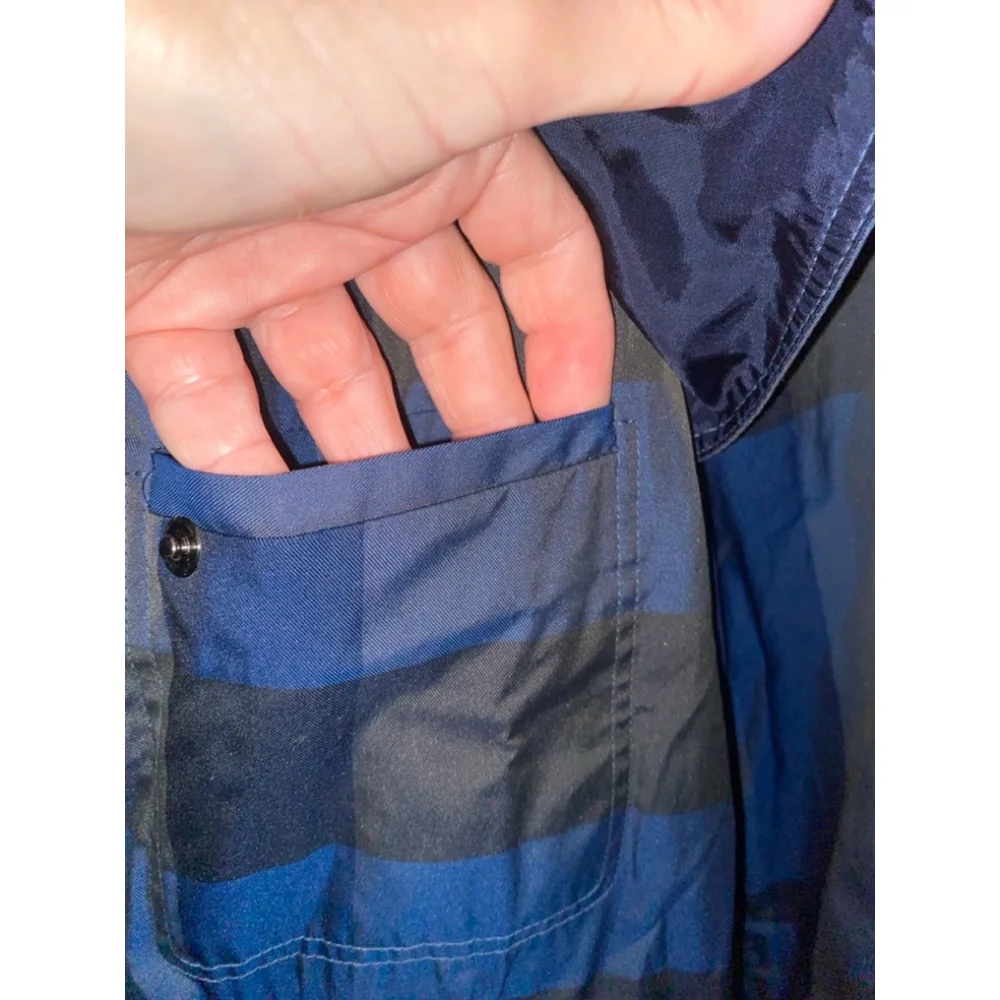 Women's Burberry Brit Plaid Jacket Size 10 Blue Gray - Picture 8 of 15